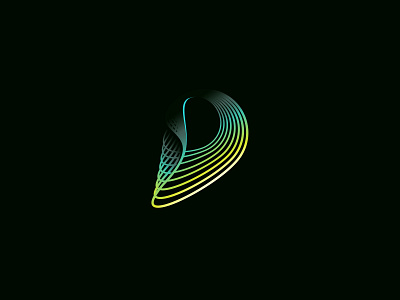 P abstract design branding logo