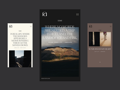 Stories — Photographic Journal editorial elegant minimal mobile ui photography photography website stories typography webdesign