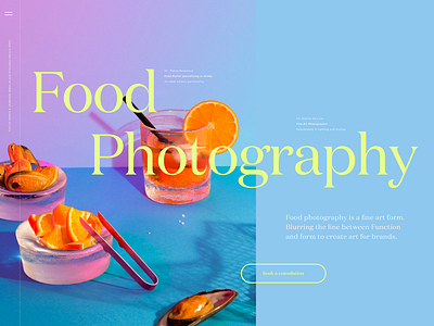food styling portfolio website