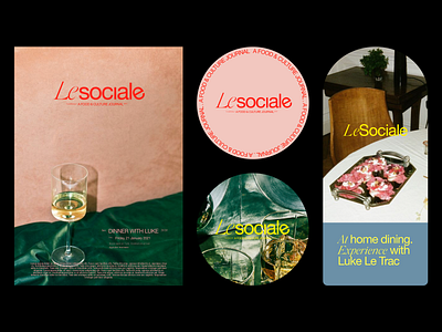 Le sociale - concept identity for Luke Le Trac brand branding design food foodapp identity identity design typography ui