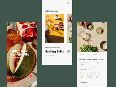 kitchen stories redesign app appdesign design food food and drink food app mobi ui mobile ui uidesign user interface