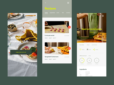 Kitchen Stories Mobile App app appdesign brand branding design food foodapp mobi mobi ui ui user interface