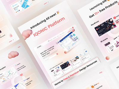 Introducing All New - IQONIC Platform 3d animation best free wordpress themes best wordpress themes branding design free admin dashboard templates free coded design resources graphic design iqonic design template ui uidesign uiux website design