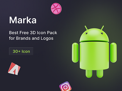 Best Free 3D Icon Pack for Brands and Logos | Marka