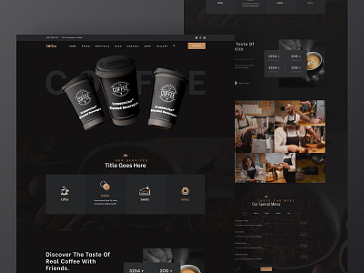 Cafe & Coffee Shop WordPress Theme For UI/UX