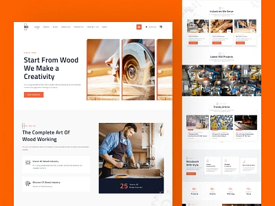 Industry Engineering Factory WordPress Theme best wordpress theme branding design factory factory design industrail design industry design landing page mechanic ui uidesign uiux web design website design wood company wordpress wordpress design wordpress theme wordpress website