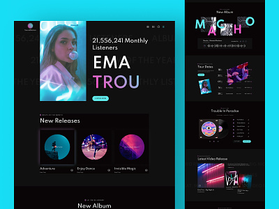Music Website Webdesign