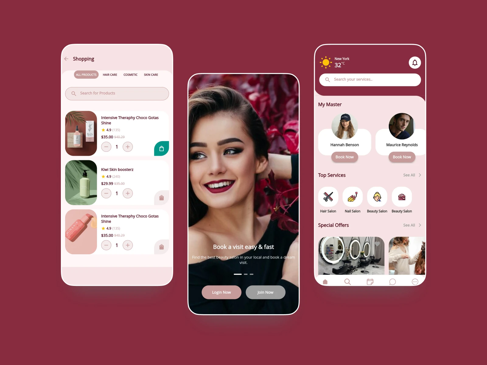 Flutter UI Kit Free for Salon Booking App by Iqonic Design on Dribbble