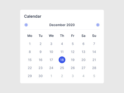 HOPEUI Predesigned Calendar