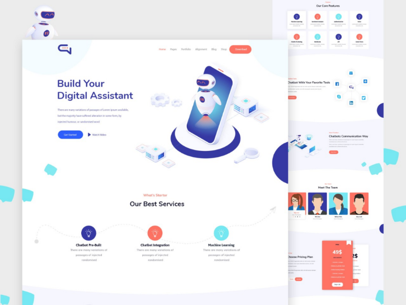 Chatbot Template UI Design By Iqonic Design On Dribbble