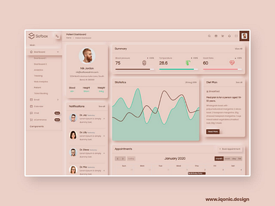 Sofbox Admin Dashboard - SoftUI admin dashboard admin dashboard design admin dashboard template admin panel dashboard dashboard softui data science design iqonicdesign retro rose gold color rose gold ui softui template theme uidesign uiux webdesign website design wordpress theme