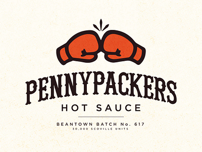 Pennypackers Hot Sauce bean town beantown boxing boxing gloves branding branding design brandingdesign hot sauce hotsauce identity lettering logo logo design logo designs logodesign packaging scoville
