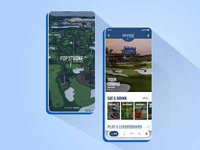 Popstroke - Mobile App android app application food golf ios lifestyle luxury mobileapp resort restaurant spotrs ui user interface userexperience ux