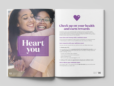Hello To Health - Medicaid Magazines branding graphic design layout magazine layout print design