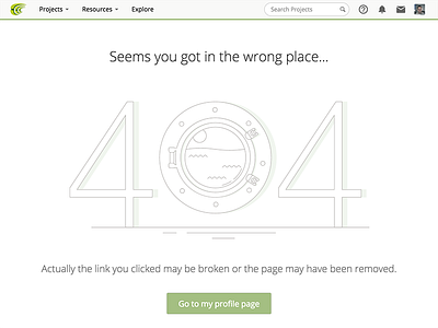 404 Not Found page