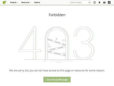 403 Forbidden page