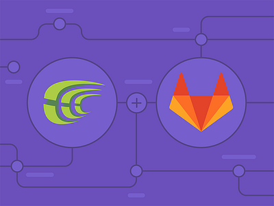 Gitlab integration in Crowdin crowdin gitlab illustration integration vector