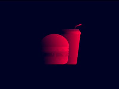 Burger ( Gradient ) burger colors crimson fast food food gradient red