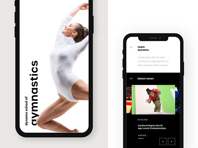 Responsive Mobile Viewport adobe xd gymnastics minimal mobile responsive sports ui ux web design website xd