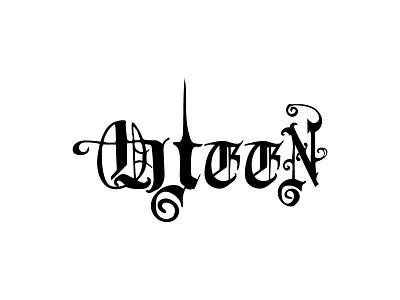 QUEEN calligraphy gothic progress queen twirly typography