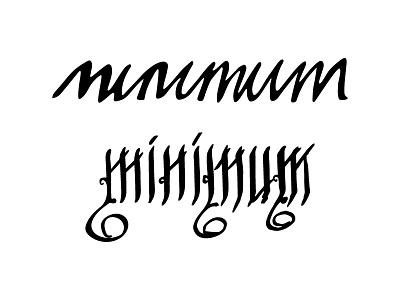 minimun 666 gothic minimum script type