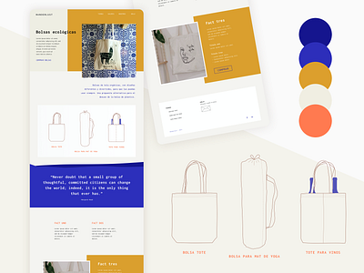Bolsas Wanderlust bags beige ecofriendly ecommerce handmade product shopper totebag ui webdesign