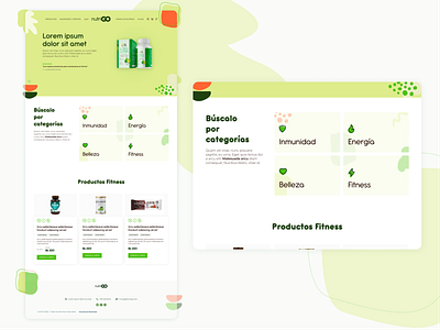 Nature and nutrition green health landing mockup nature ui ui design web web design wireframe