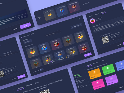 CS:GO Case Opening | Components blockchain case case opening cases crypto csgo csgo cases dark ui dashboard design gambling gradient online casino opening ui