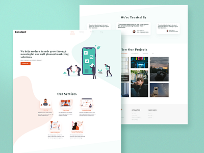 Landing Page | Digital Marketing adobexd design illustration landing landing page landingpage light minimal simplistic ui undraw white