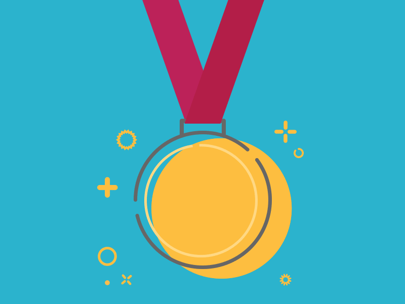 Winners! after effects illustration medal winners