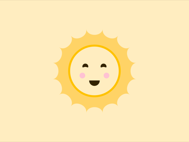 Sun has got his hat on after effects animation character face happy hat illustration sun