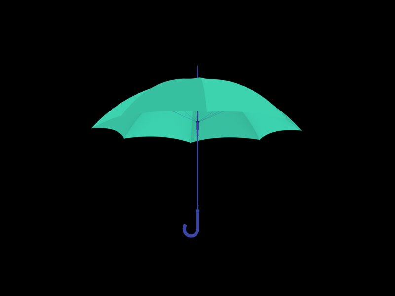 Raining Shapes 3d after effects animation cartoon cell shaded cinema 4d lite illustration rain shapes umbrella