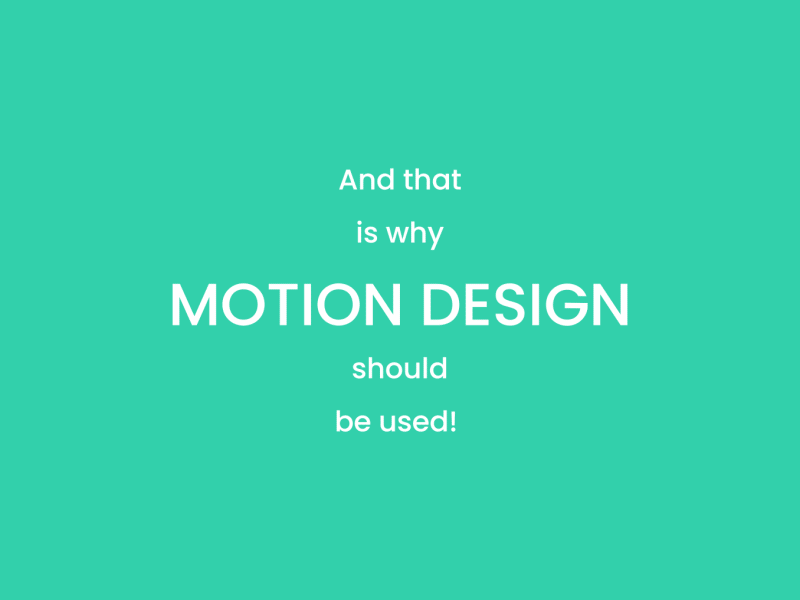 That is why motion should be used! animation article blocks motion motion design