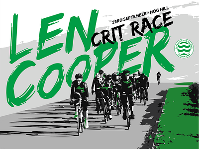 Len Cooper Crit Race 52 week challenge crit crit race cycling grunge illustration race
