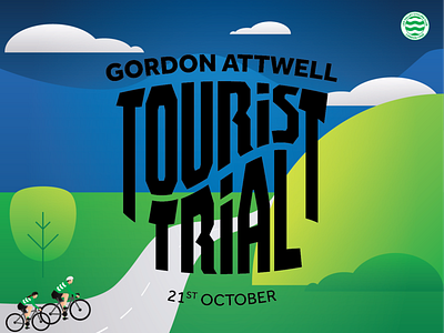Gordon Attwell Tourist Trial 52 week challenge cycling design illustration landscape simple tourist trial