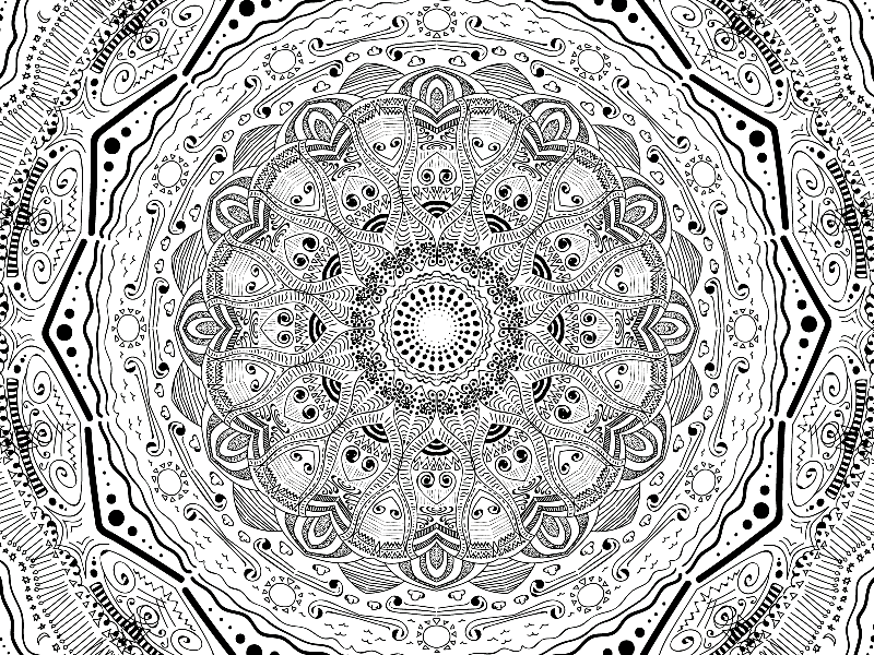 Mandala design illustration line art mandala repeat repeat pattern