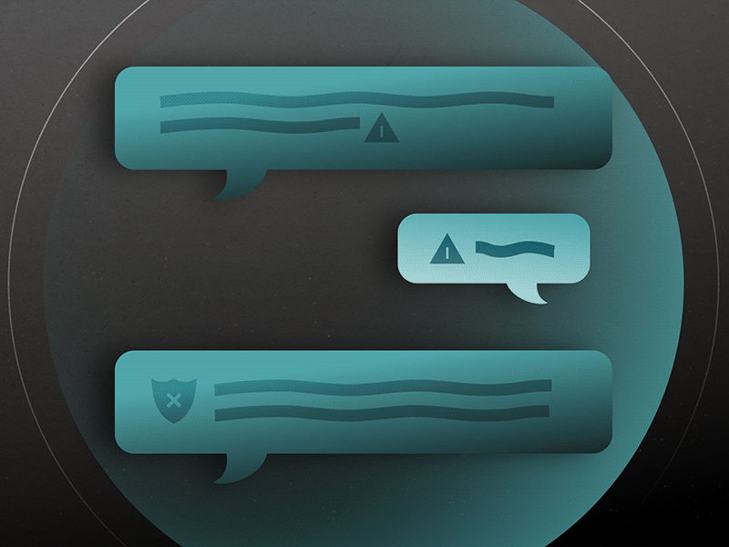 Safety messenger abstract abstract design after effect aftereffects animatedgif animation animation 2d black chat gif gif animation loop messenger safety textured turquoise warning