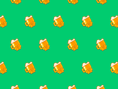 SkullBeer background beer humor pattern pattern design vector