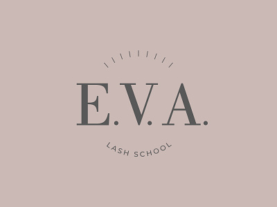 EVA lash school logo design logotype branding design graphic design logo vector