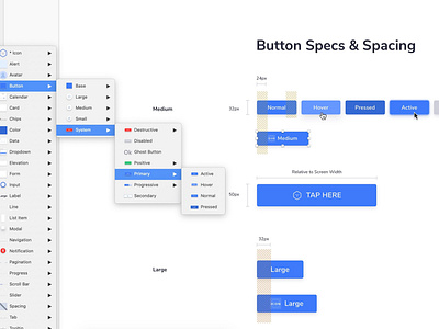 Design System Button Specs