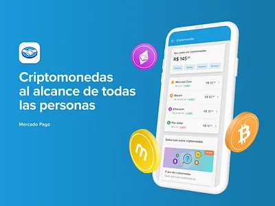 Criptomonedas al alcance de todas las personas behance case cripto design mercado pago mobile ui ux