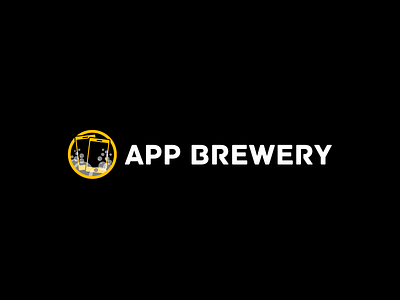 UW-MKE Mobile Innovation Lab Logo Variation apps black brewery bubbles logo milwaukee mobile apps uwm yellow