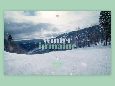Winter in Maine - Hero Mask Transition 2d animation background video mask motion transition webdesign website winter