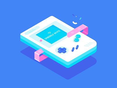 Dribbble Invite Giveaway 3d 80s 90s debut dribbble dribbble invite game gameboy giveaway invite giveaway isometric nintendo play player