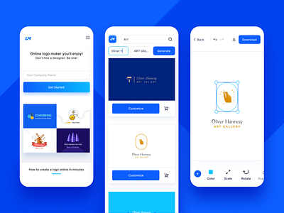 LogotypeMaker UI Mobile Design