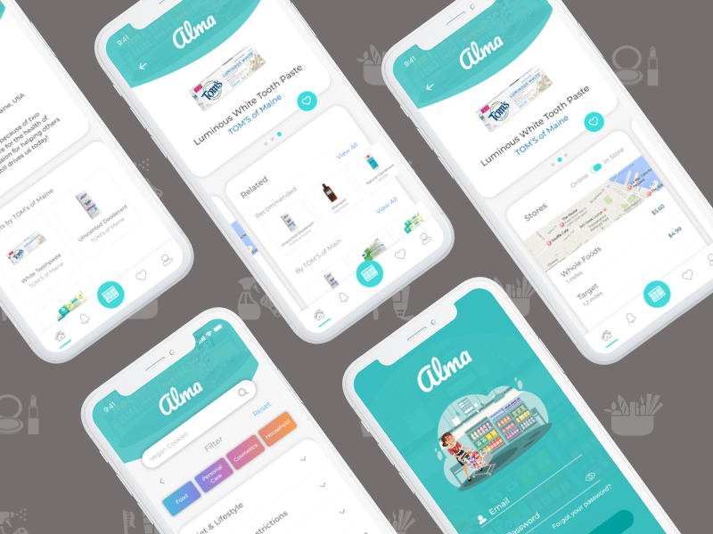 Alma App healthtech healthapp knowledge personalization ux design alma visual design interaction design app ui illustration