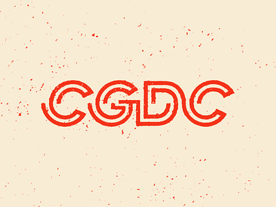 CGDC Logotype acronym balance cgdc logo logotype printmaking red texture thick lines typography vector