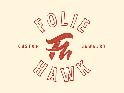 FH Monogram 2 branding f folie h hawk illustration letterpress logo monogram script texture typography