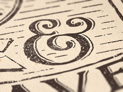 Ampersand grunge hand drawn lettering typography vintage