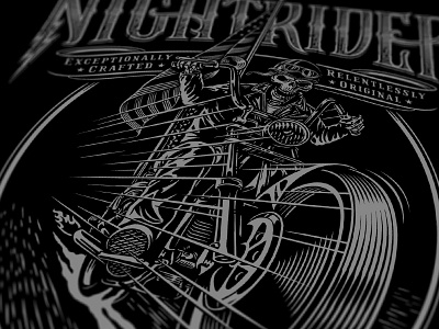 Road Crew T-shirt american americana flag hand lettering illustration line work motorcycle skeleton skull typography woodcut